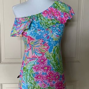 BNWT Lily Pulitzer Neveah one shoulder top- size xs